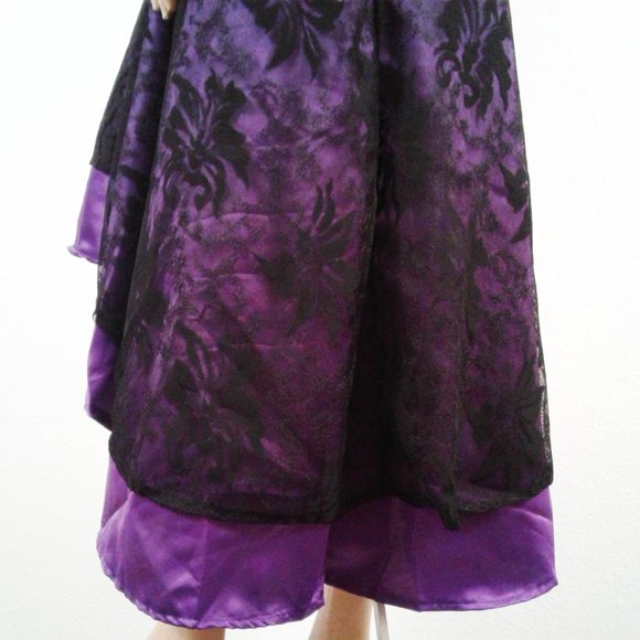 Sweetheart Lace Spaghetti Strap High Low Dress - Picture 6 of 7